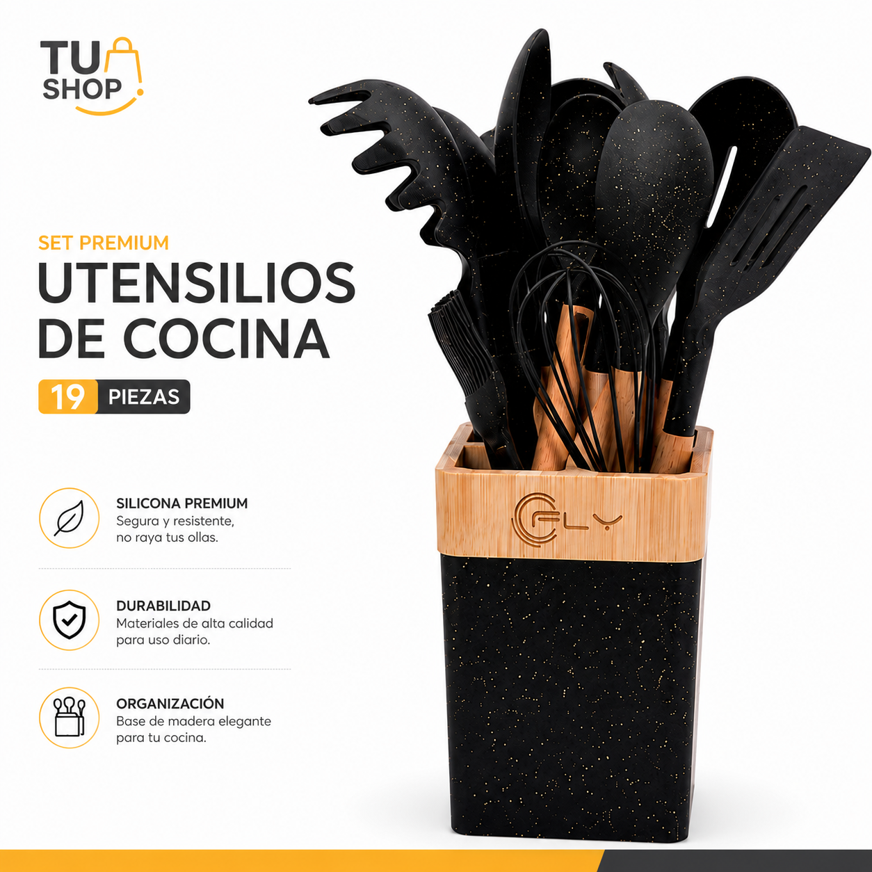 Juego De Utensilios De Cocina 19 PiezaS